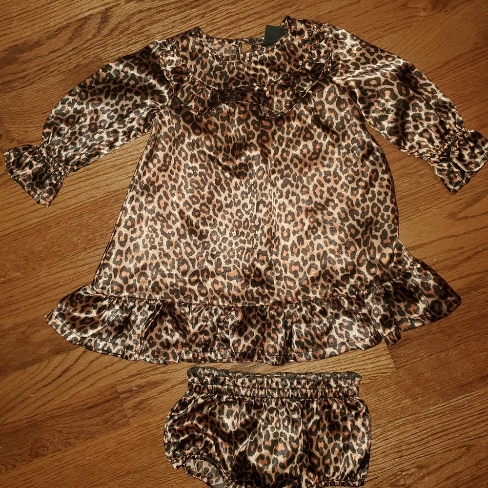 Something Navy Silk Cheetah Outfit